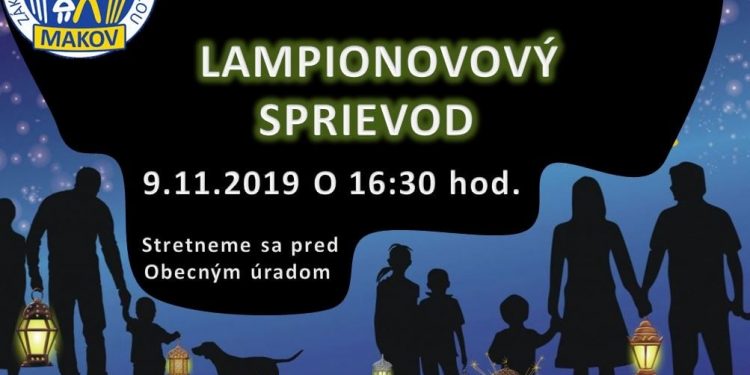 lampionový sprievod v obci Makov
