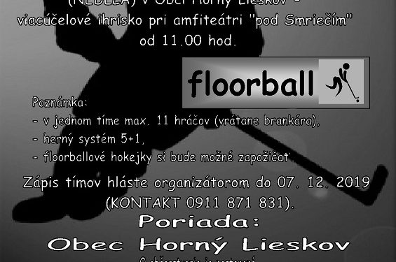 Floorballový turnaj v obci Horný Lieskov