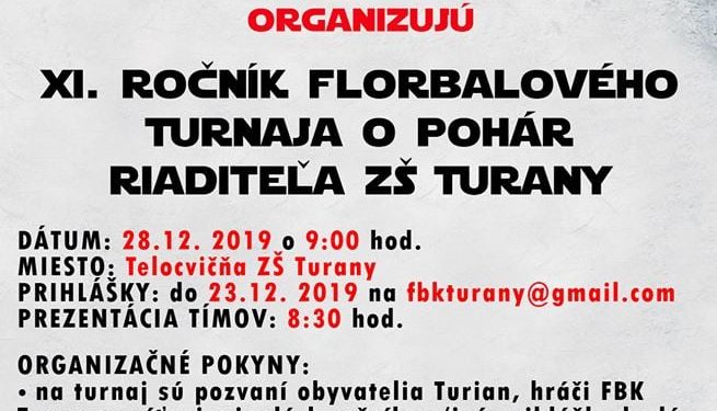 Florbalový turnaj v Turany