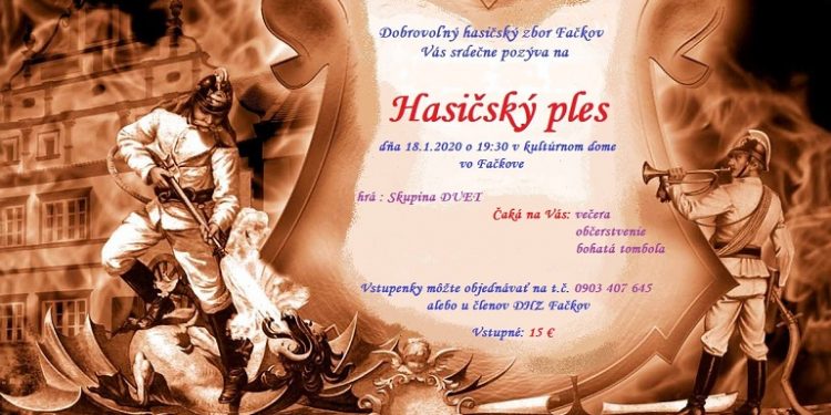 Hasičský ples v obci Fačkov