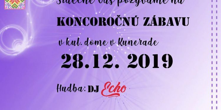 Koncoročná zábava v obci Kunerad