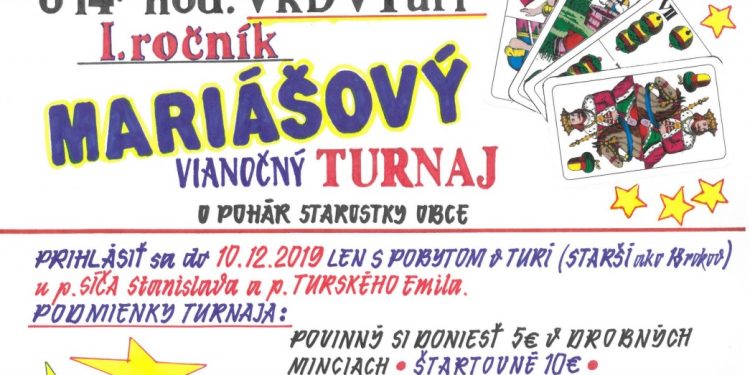Mariášový turnaj v obci Turie