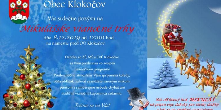 Mikulášske vianočné trhy v obci Klokočov