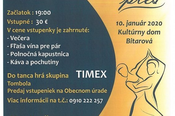 Obecný ples v obci Bitarová