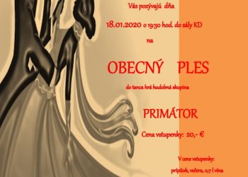 Obecný ples v obci Ovčiarsko