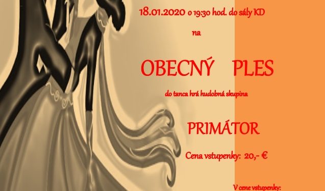 Obecný ples v obci Ovčiarsko