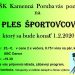 Ples športovcov v obci Kamenná Poruba
