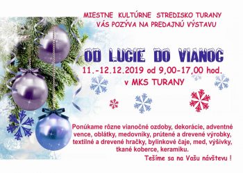 Predajná výstava od Lucie do Vianoc v Turanoch