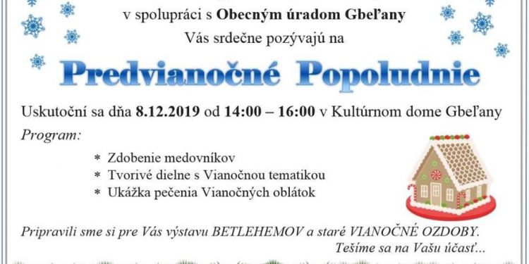 Predvianočné popoludnie v obci Gbeľany