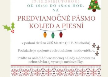 Predvianočné písmo kolied a piesni v Martine