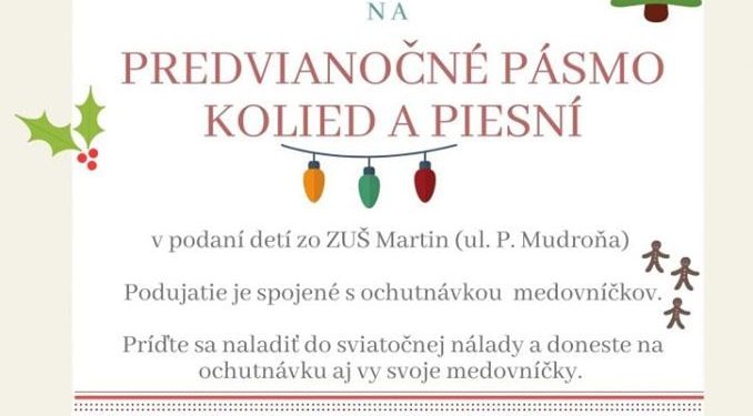 Predvianočné písmo kolied a piesni v Martine