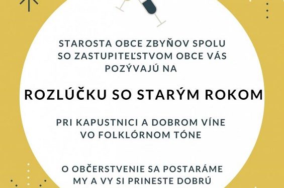 Rozlúčka so starým rokov v obci Zbyňov