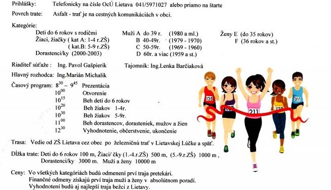 Silvestrovský beh v obci Lietava