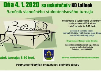Stolnotenisový turnaj v obci Divinka-Lalinok