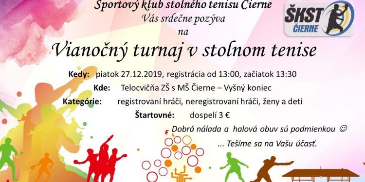 Stolnotenisový turnaj v obci Čierne