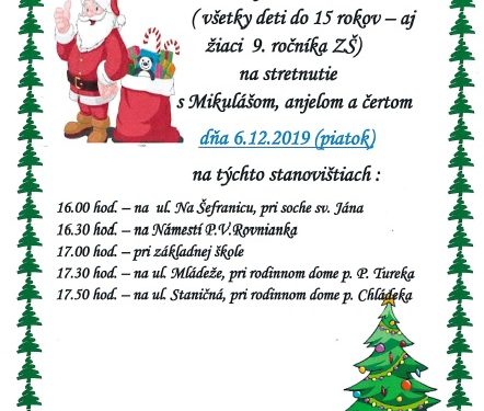 Stretnutie s Mikulášom v obci Dolný Hričov