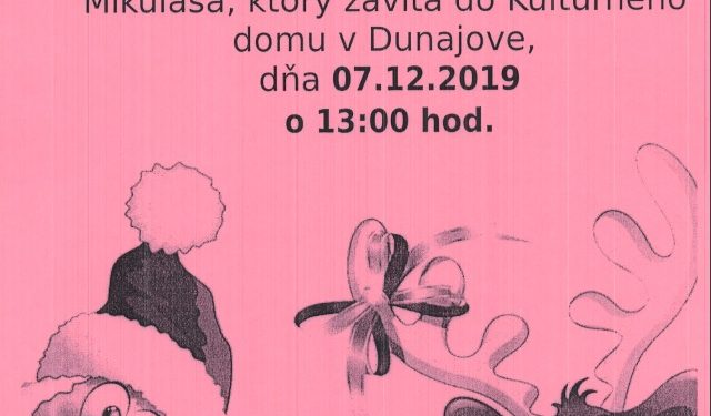 Stretnutie s Mikulášom v obci Dunajov