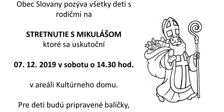 Stretnutie s Mikulášom v obci Slovany