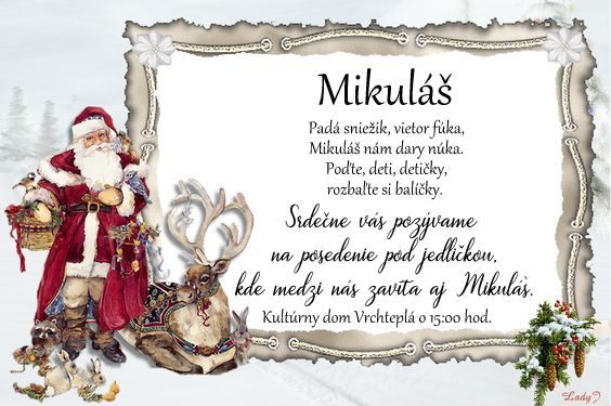 Stretnutie s Mikulášom v obci Vrchteplá