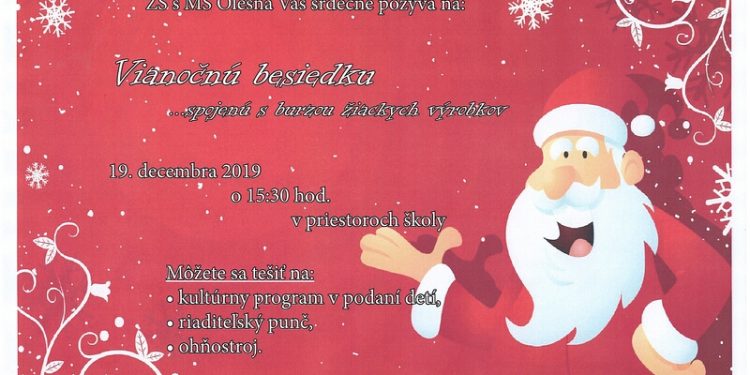 Vianočná besiedka v obci Olešná