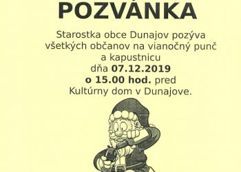 Vianočná kapustnica a punč v obci Dunajov
