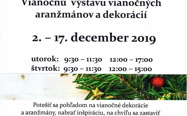 Vianočná výstava v obci Čierne