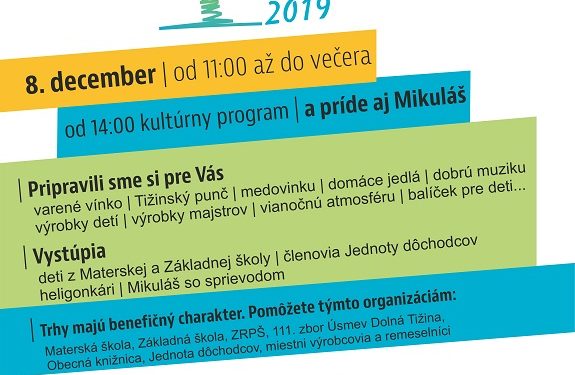 Vianočné trhy v obci Dolná Tižina