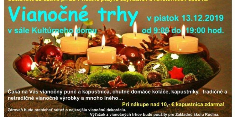 Vianočné trhy v obci Rudina