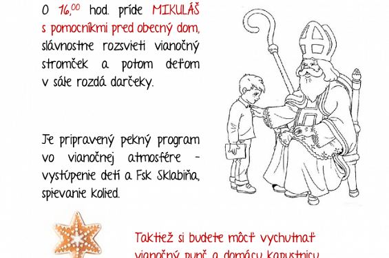 Vianočné trhy v obci Sklabiňa
