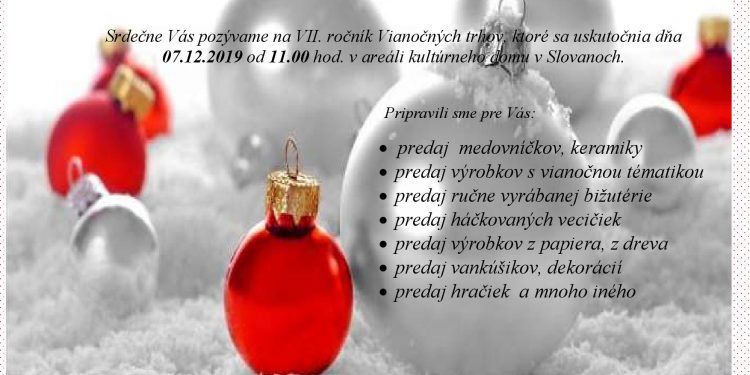Vianočné trhy v obci Slovany