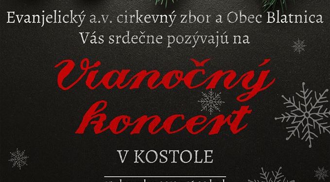 Vianočný koncert v obci Blatnica