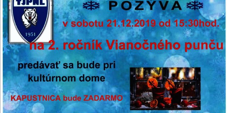 Vianočný punč v obci Nezbudská Lúčka