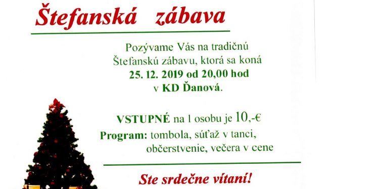 Štefanská zábava v obci Ďanová