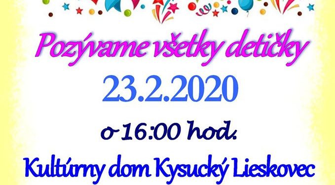Detský karneval v obci Kysucký Lieskovec