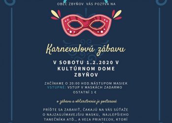 Karnevalová zábava v obci Zbyňov