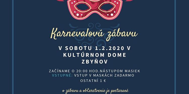Karnevalová zábava v obci Zbyňov
