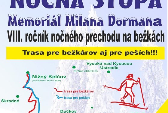 Nočný prechod na bežkách “Vysocká nočná stopa” z obce Vysoká nad Kysucou
