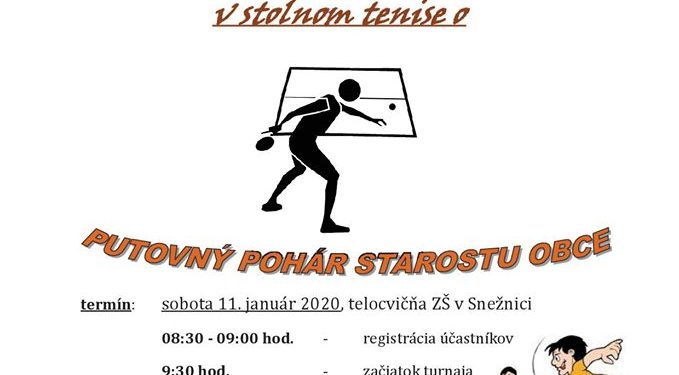 Stolnotenisový turnaj v obci Snežnica