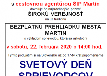Bezplatná turistická prehliadka mesta Martin