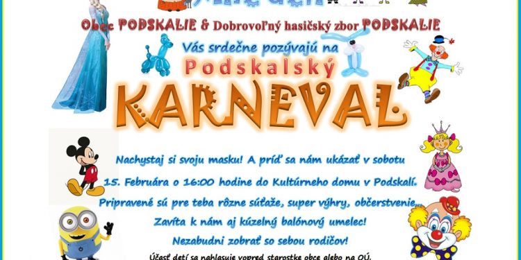 Detský karneval v obci Podskalie