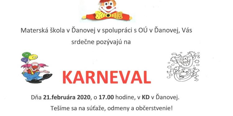 Detský karneval v obci Ďanová