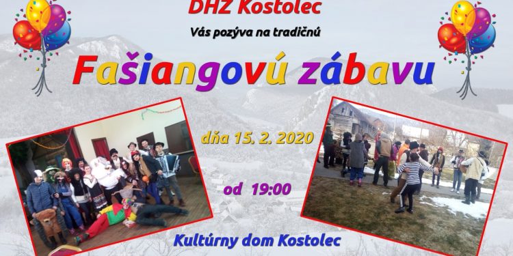 Fašiangová zábava v obci Kostolec