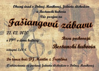 Fašiangová zábava v obci Dolná Mariková