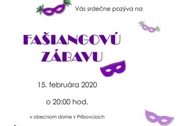 Fašiangová zábava v obci Príbovce