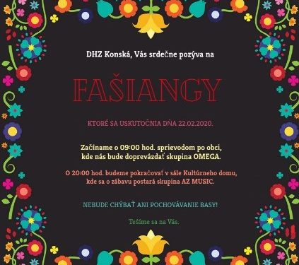 Fašiangy v obci Konská
