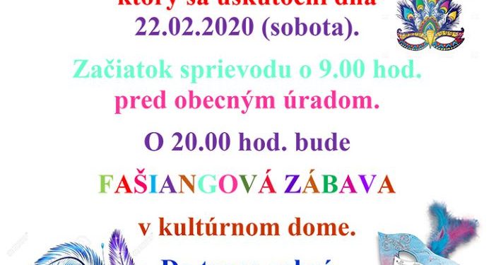 Fašiangy v obci Mojš