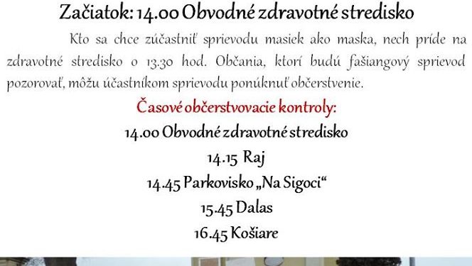 Fašiangy v obci Papradno