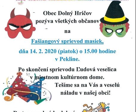Fašiangy v obci Peklina