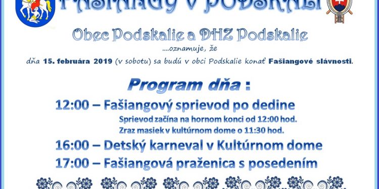 Fašiangy v obci Podskalie
