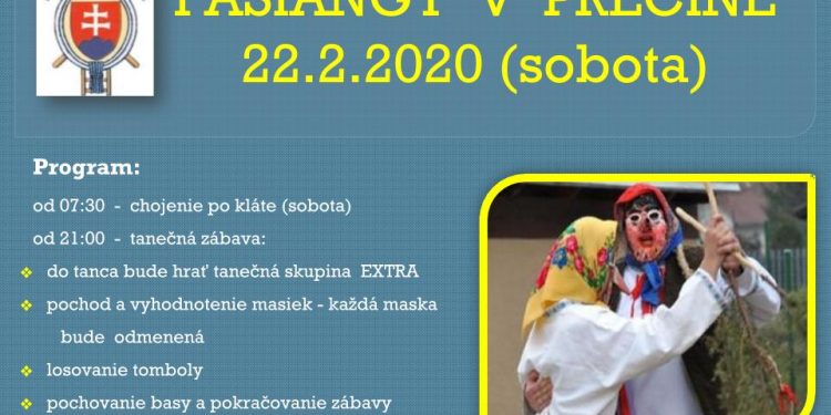 Fašiangy v obci Prečín
